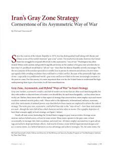 Iran's Gray Zone Strategy: Asymmetric Warfare