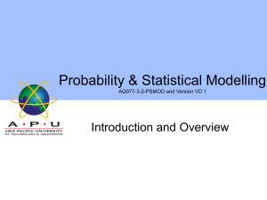 Probability & Statistical Modelling Course Outline