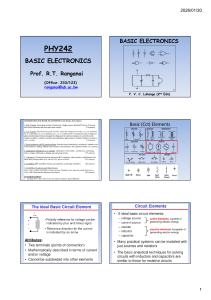 PHY242 Basic Electronics Course Outline