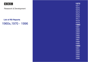 BBC Research Reports 1960s-1996 Catalog