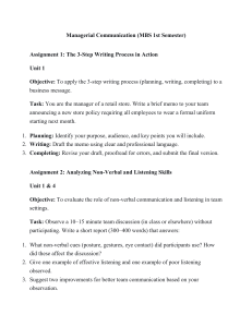 Managerial Communication MBS 1st Semester Assignments