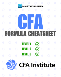 CFA Formula Cheatsheet Levels 1-3 2024