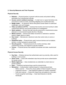 Security Measures and Purposes