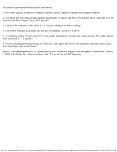 Six Plus One Conversion Problems Skills Assessment