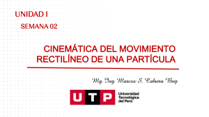 Cinematica Movimiento Rectilineo Particula - UTP