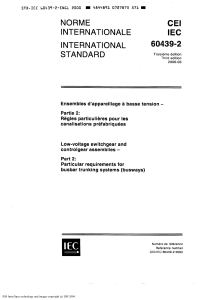 IEC 60439-2:2000 Low-Voltage Busbar Trunking Standard