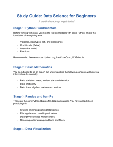 Data Science for Beginners Study Guide