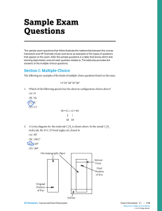 AP Chemistry Sample Exam Questions