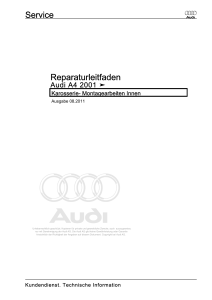 Audi A4 2001 Reparaturleitfaden Innenmontage