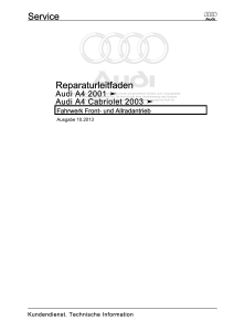 Audi A4 Reparaturleitfaden Fahrwerk