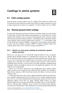 Coatings in Amine Systems: Corrosion Protection Methods