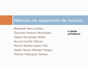 M&eacute;todos de separaci&oacute;n de mezclas