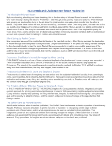 KS3 Non-Fiction Reading List