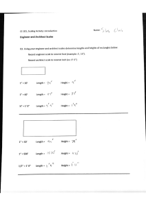 CE 201 Scaling Activity: Engineer & Architect Scales