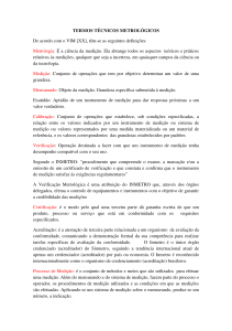 Termos T&eacute;cnicos Metrol&oacute;gicos: Gloss&aacute;rio de Defini&ccedil;&otilde;es