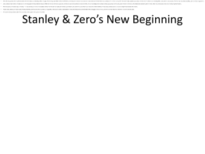 Stanley & Zero's New Beginning: Holes Summary