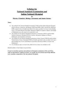 NSE Syllabus