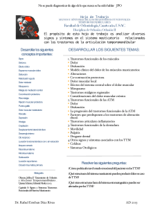Hoja de Trabajo: Signos y S&iacute;ntomas de TTM