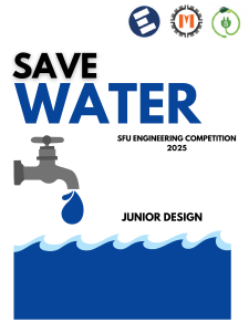 SFU 2025 Junior Design Water Filtration Competition