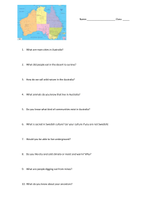 Australia Geography Quiz Worksheet
