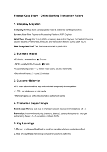 Online Banking Transaction Failure Case Study
