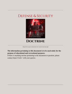 Defense & Security Doctrine: Sith Order Guide