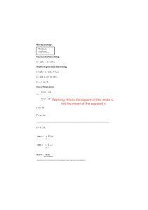 Forecasting Methods Formulas: Moving Average, Exponential Smoothing, Linear Regression