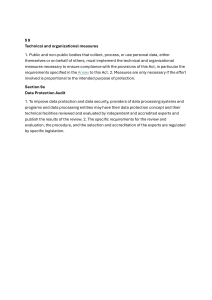Data Protection Measures & Audits: Legal Requirements