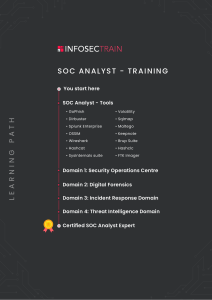 SOC Analyst Training - Learning Path & Tools