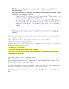 Technical Interview Questions: DSA & System Design