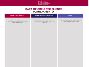 MAPA DE COMO TER CLIENTE - Folheto de Workshop