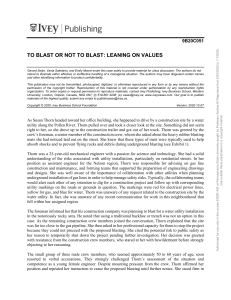 To Blast or Not to Blast: Engineering Ethics Case Study