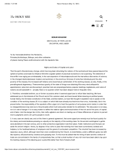 Rerum Novarum Encyclical Pope Leo XIII 1891