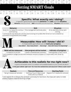 Setting SMART Goals: A College Student Guide