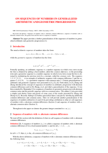Generalized Arithmetic and Geometric Progressions: Sequences with m Alternate Differences