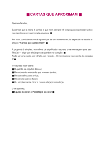 Cartas que Aproximam: Projeto Escolar de Cartas