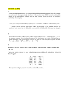 Midterm Sample: Insurance Math Problems