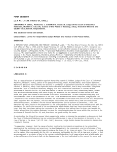 Vibal v. Roldan: Supreme Court on Coconut Land Tenancy Law