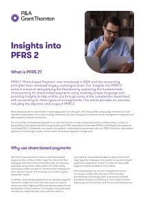 Insights into PFRS 2: Share-Based Payment Overview