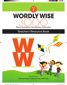 Wordly Wise 3000 Book 1 Teacher's Resource Book