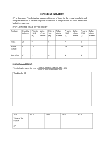 Measuring Inflation: CPI Calculation Worksheet
