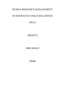 HRM in Hindustan Unilever Limited: Case Study