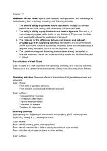 Chapter 12: Statement of Cash Flows - Financial Accounting