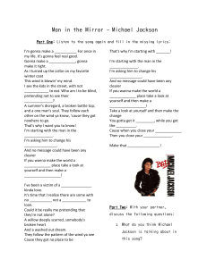 Man in the Mirror Worksheet: Lyrics & Discussion