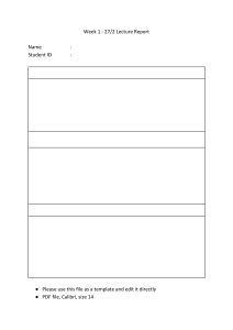 Week 1 Lecture Report Template