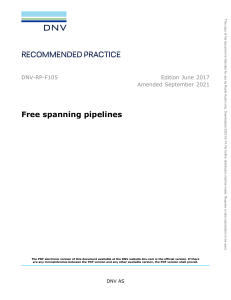 DNV-RP-F105 Free Spanning Pipelines Standard