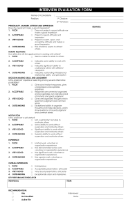 Interview Evaluation Form for Candidate Assessment