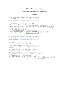 Solutions Manual: Fluid Mechanics Chapter 4