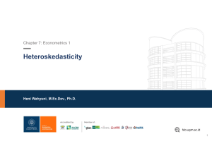 Chapter 7: Heteroskedasticity in Econometrics