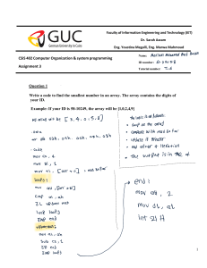 CSIS 402 Assignment 3: Assembly Programming